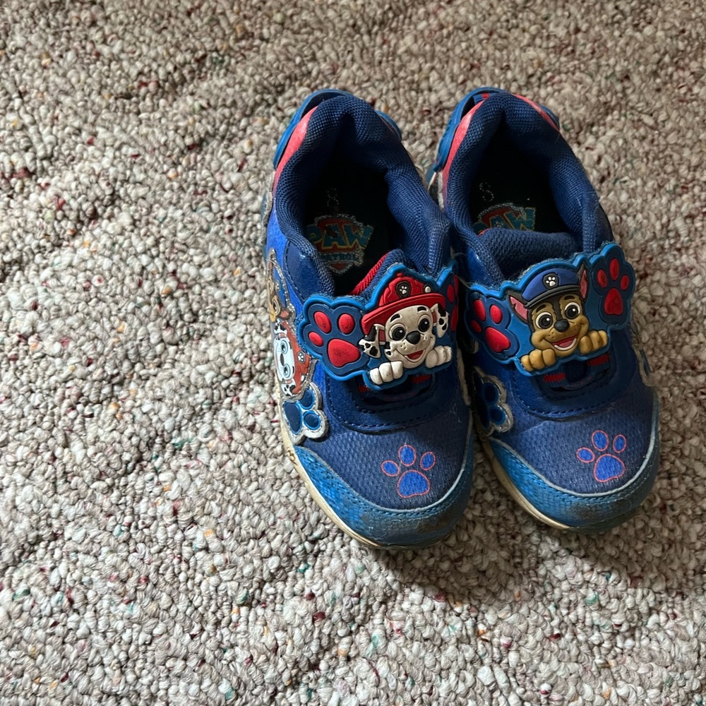 Paw Patrol Blue and Red Kids Character Light-Up Sneakers